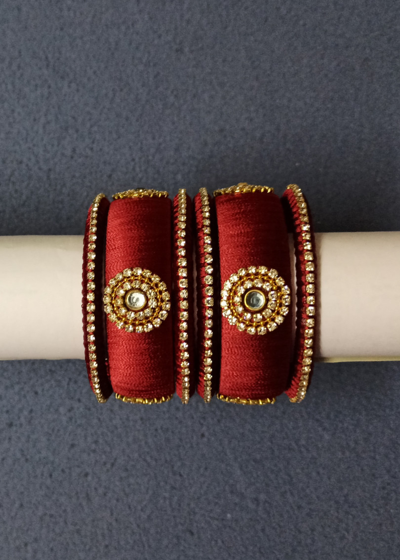 Handmade silk thread bangle