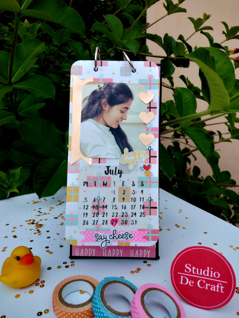 Handmade Personalized Desktop Calendar