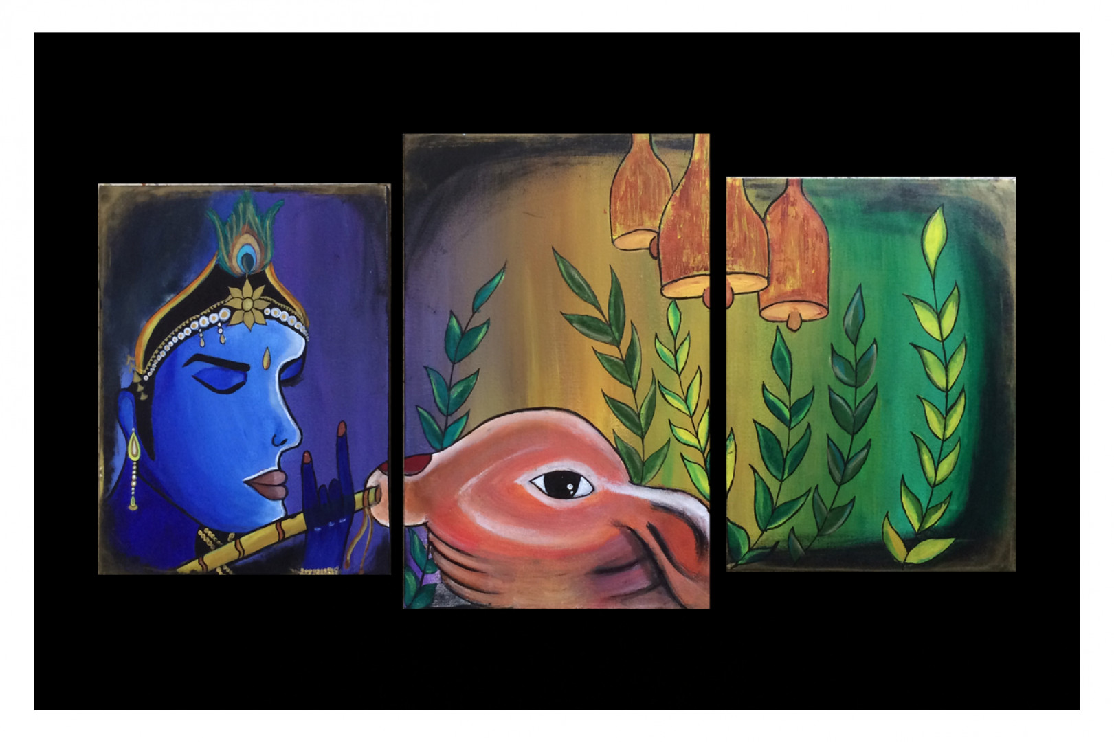 Abstract Krishna Painting