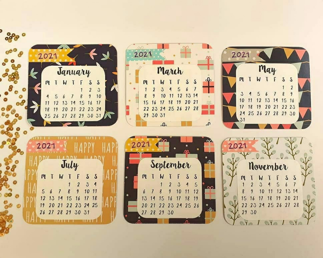 Handmade Desktop Calendar 2024
