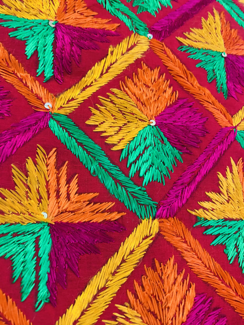 Handmade Multicolour Phulkari