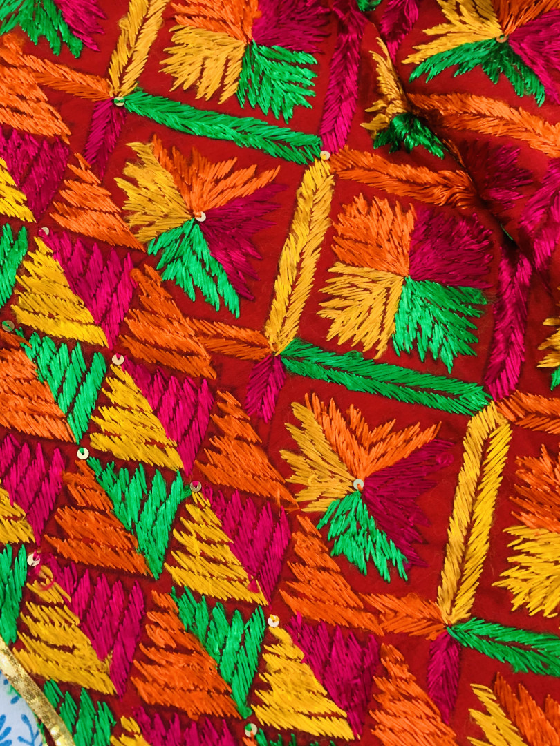 Handmade Multicolour Phulkari