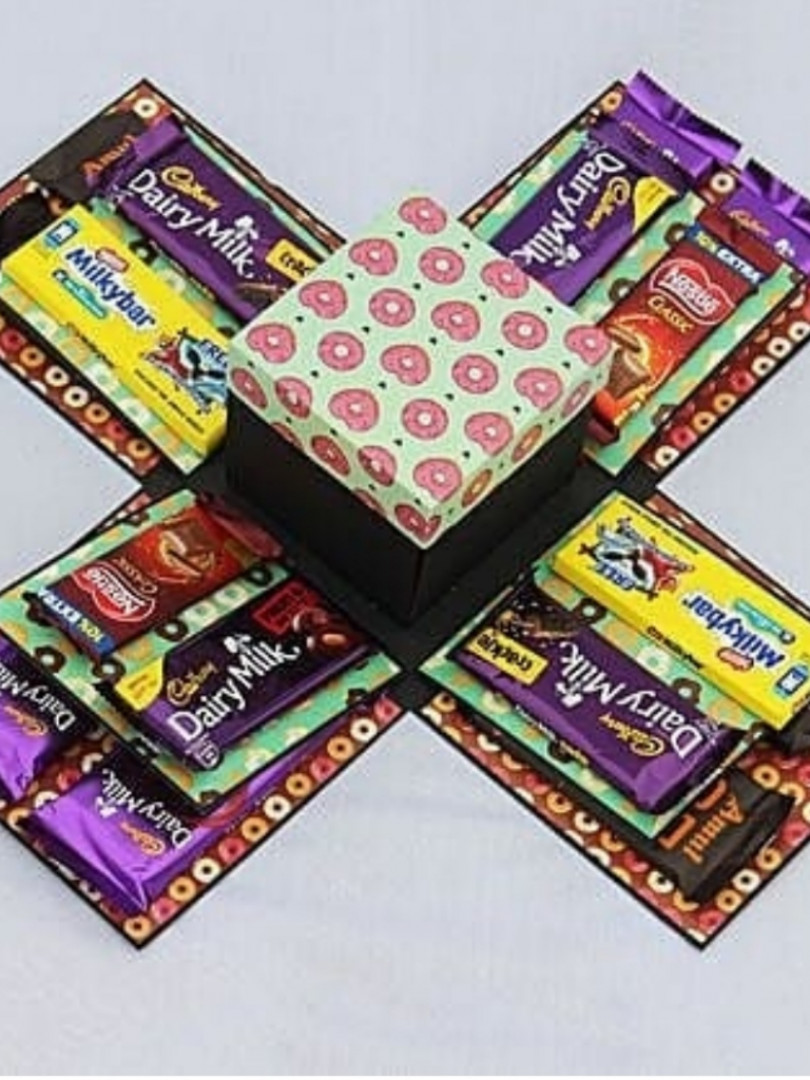 Send Set of Four Rakhis with Chocolates N Cookies Gift Pack Online |  Rakhibazaar.com