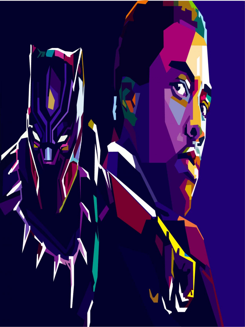 Wpap art of Black Panther (king T'Challa)
