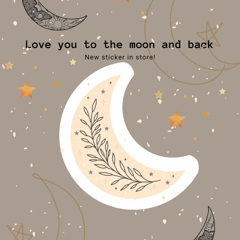 Love you to the moon and back (2 pcs)