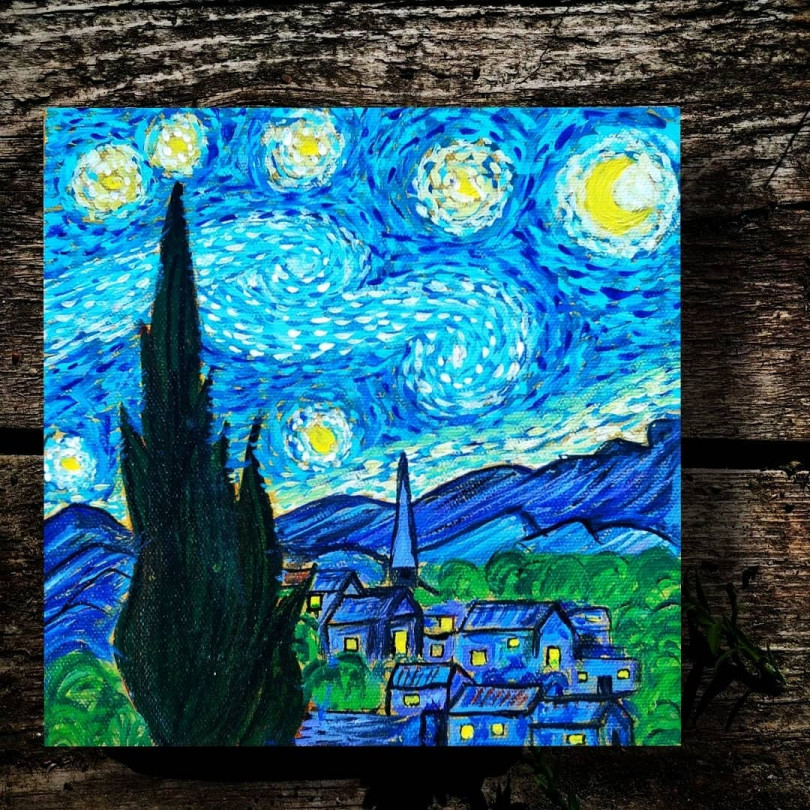 Van Gogh's starry night painting