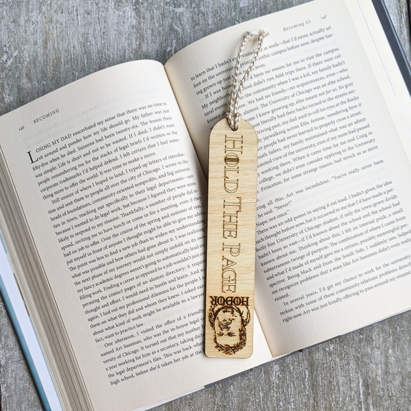 Game of Thrones inspired Hodor premium wooden engraved bookmark, Fantasy collection