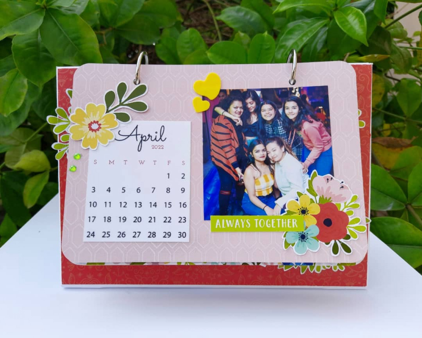 Handmade floral calendar 2024