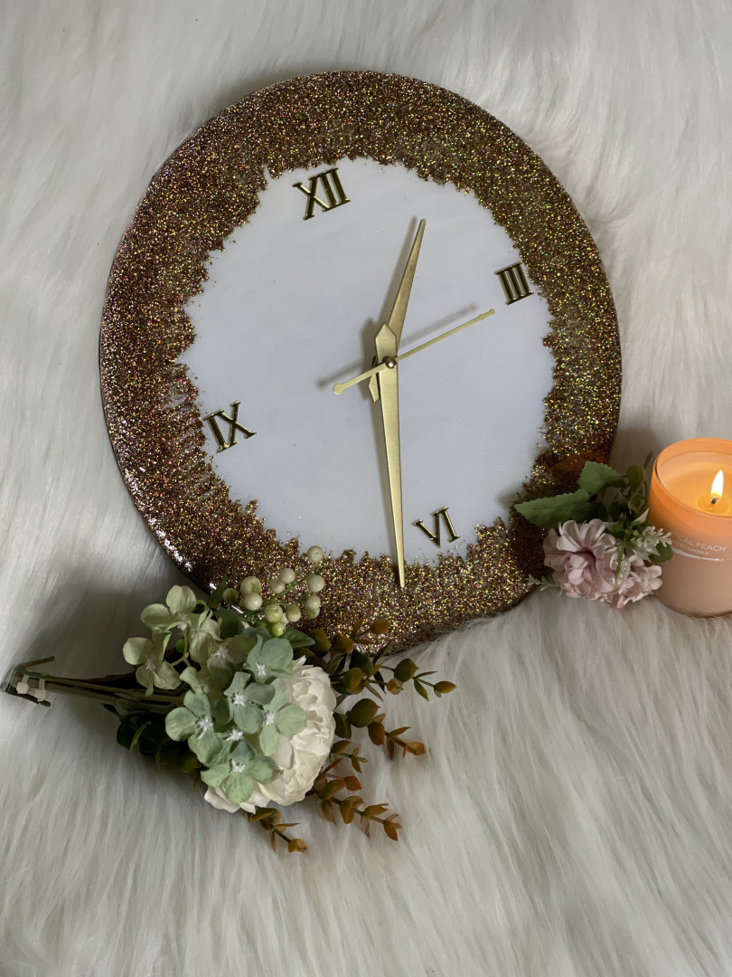 Handmade Resin wall clock