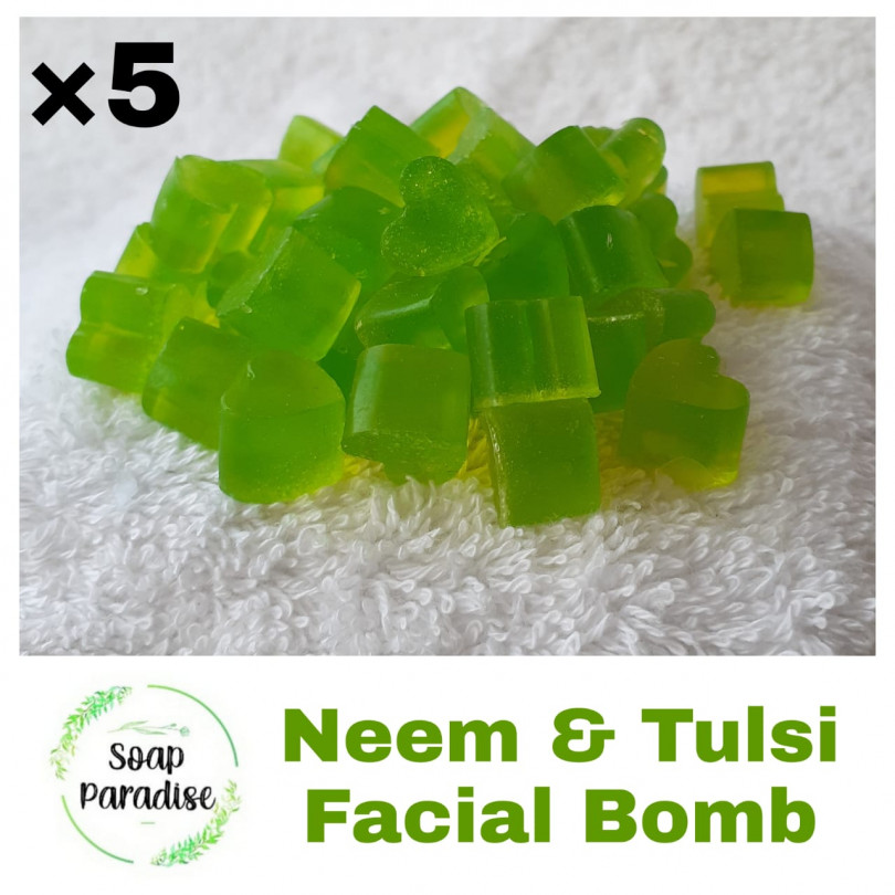 Neem And Tulsi Facial Bombs(Pack of 5)