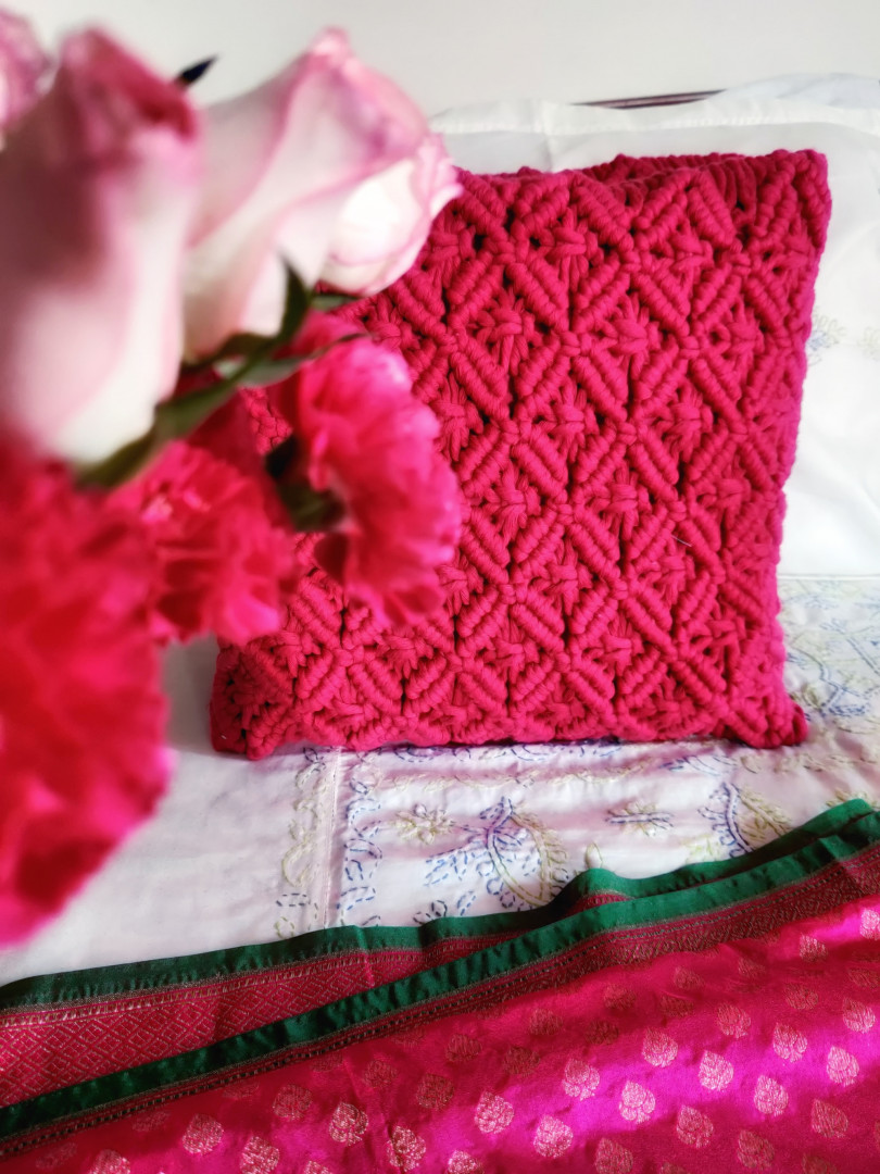Handmade Macrame Cushion Cover