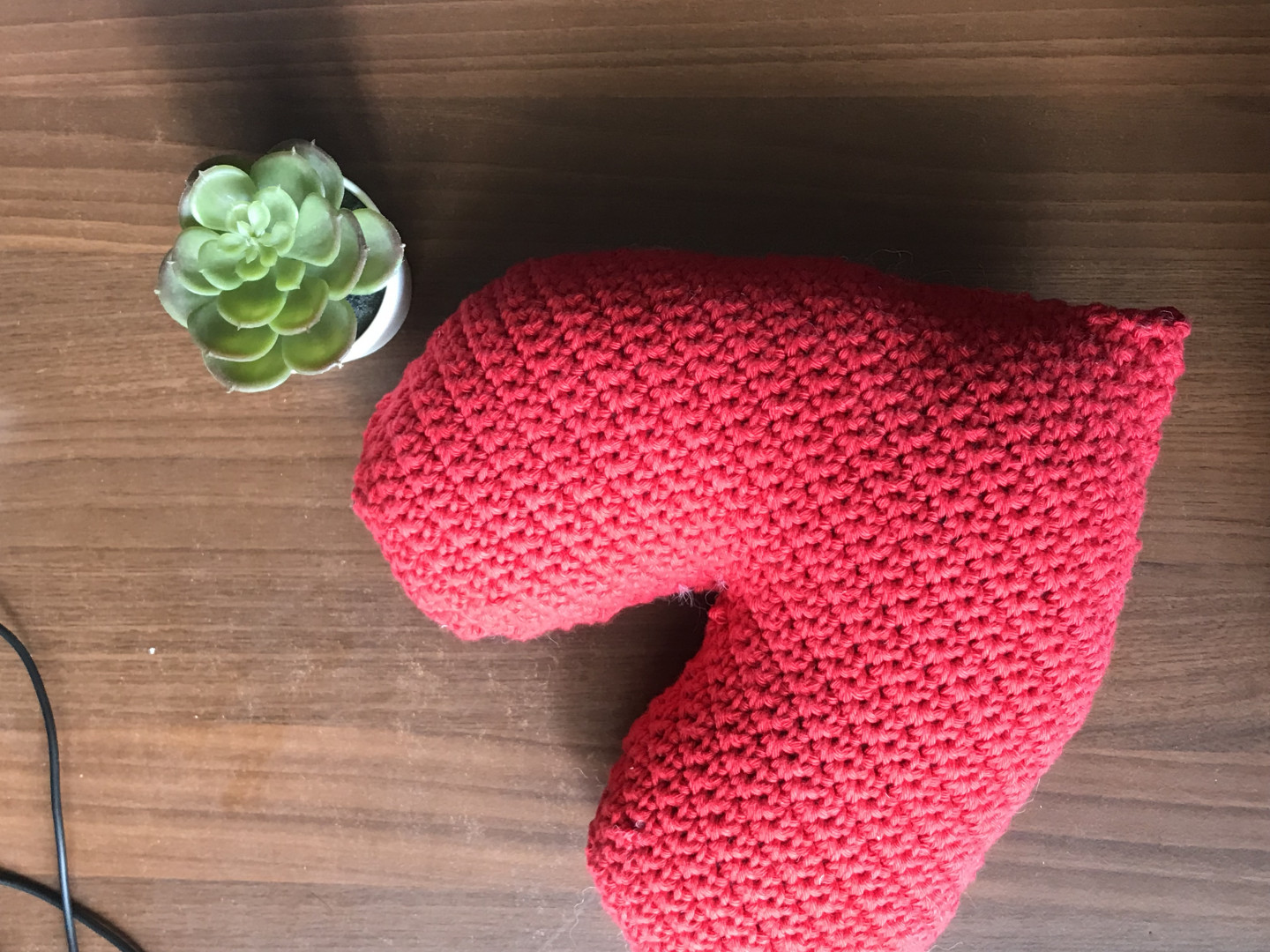 Handmade crochet Heart cushion