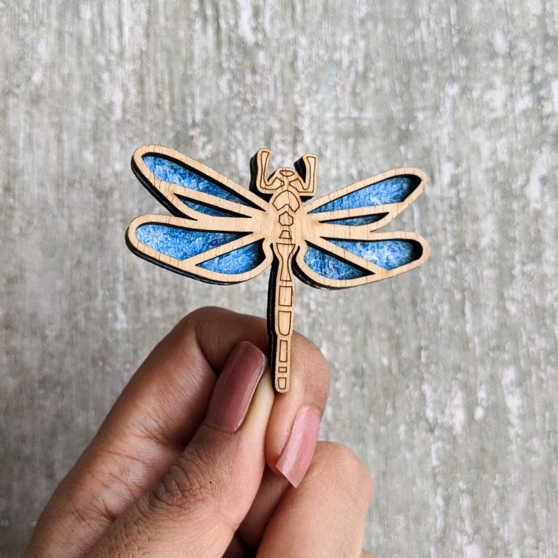 Laser cut Dragonfly brooch pin | Badge, Fantasy collection