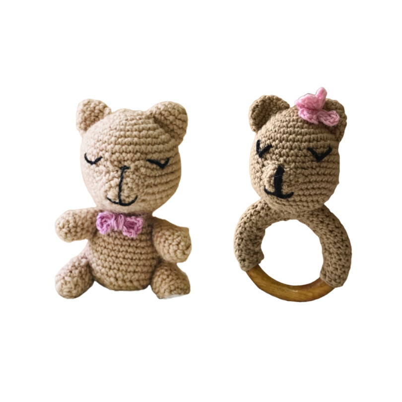 Teddy soft toy combo|kids friendly soft toy| crochet toy no sound making