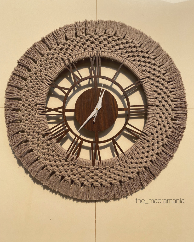 Macrame clock
