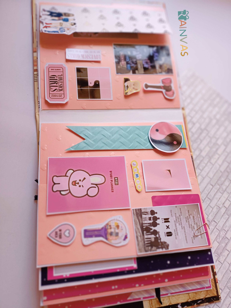 Kpop BTS Blackpink personalised with photo Scrapbook for girls
