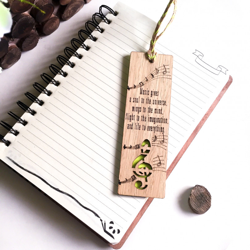 Laser cut and engraved wooden diary with dreamcatcher design
