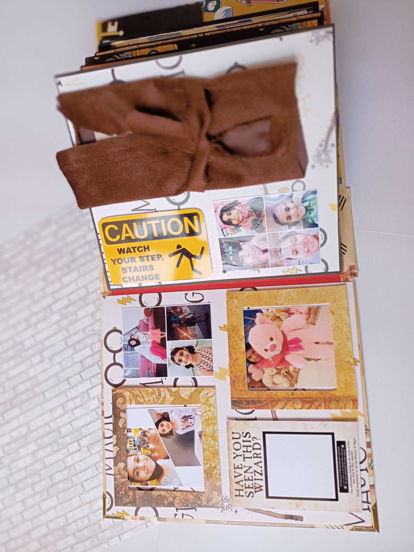 Hufflepuff harry potter scrapbook personalised with photos for kids, him and her