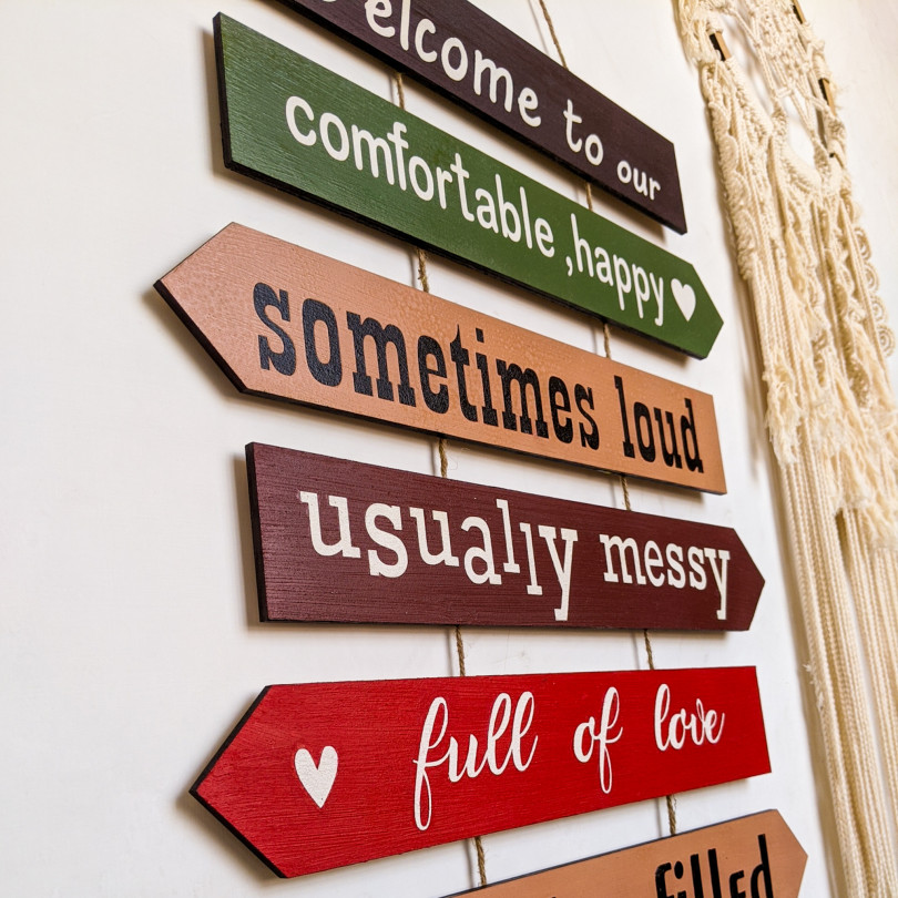 Welcome to our house handpainted wooden pallet board