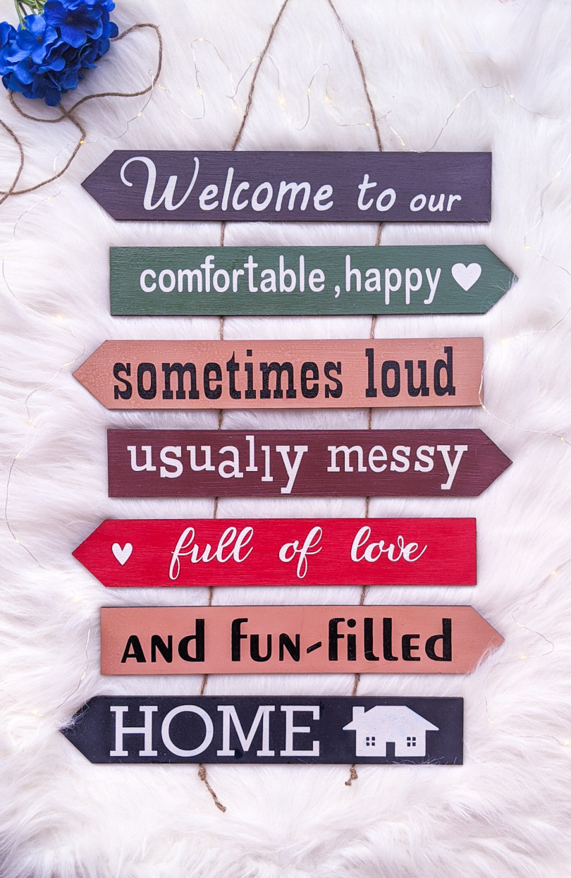 Welcome to our house handpainted wooden pallet board