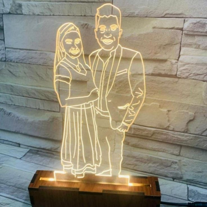 LED light sculpture 5*7 inches