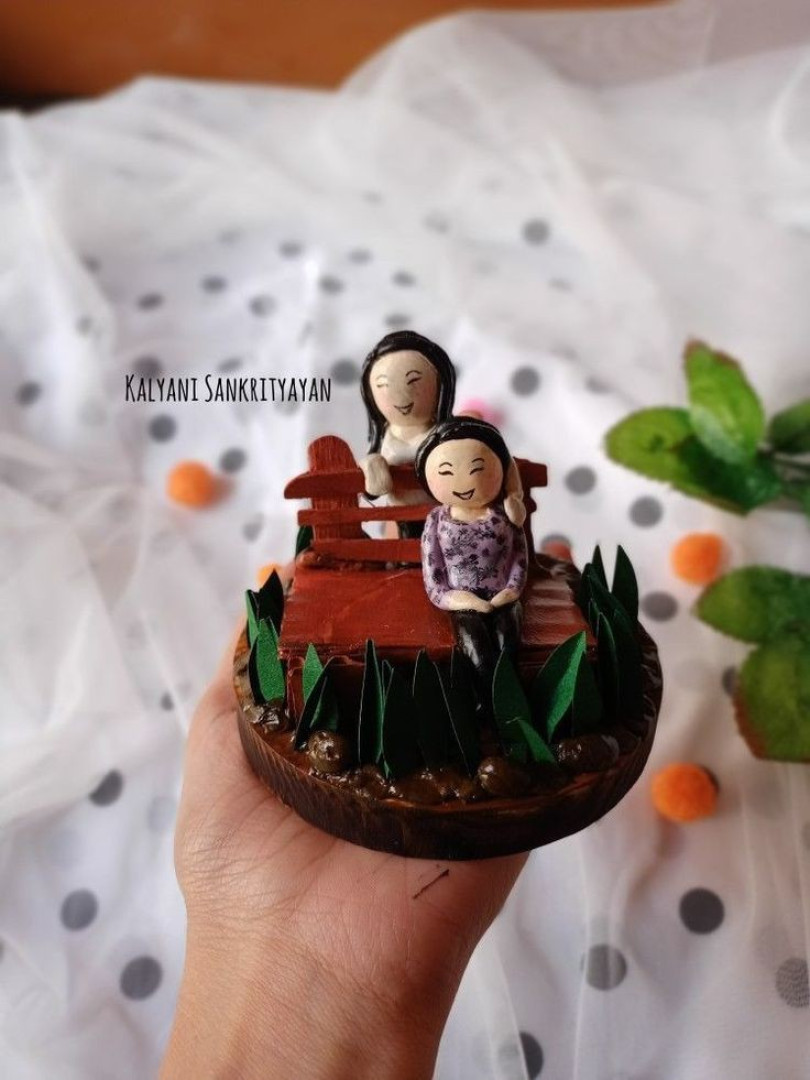 Living room customized shadow box miniature gift for grandmother and mother  | HandMade Gifts