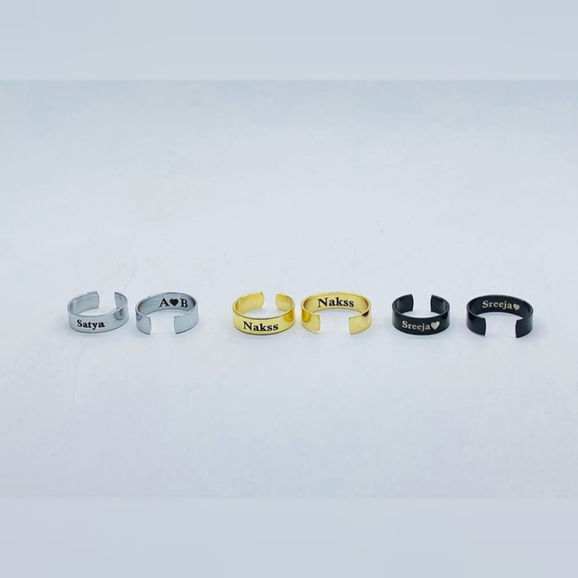 Adjustable Name Ring  With Your Name Customise