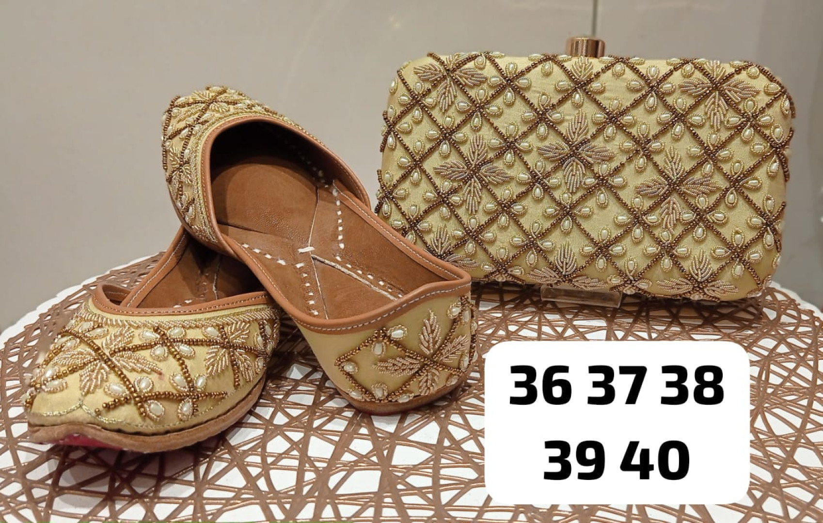 Clutch handbag and Jutti Sandals for women
