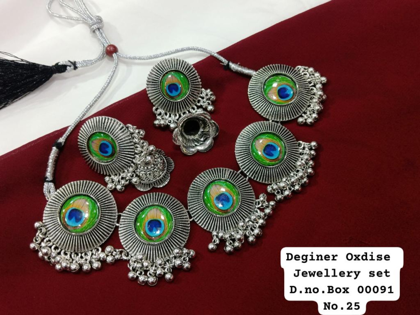 Peacock Necklace set with Earring