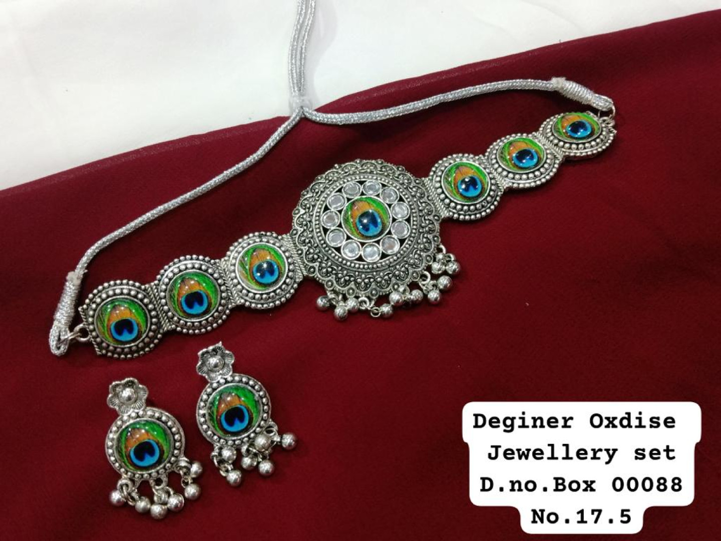Traditional peacock necklace set with earring