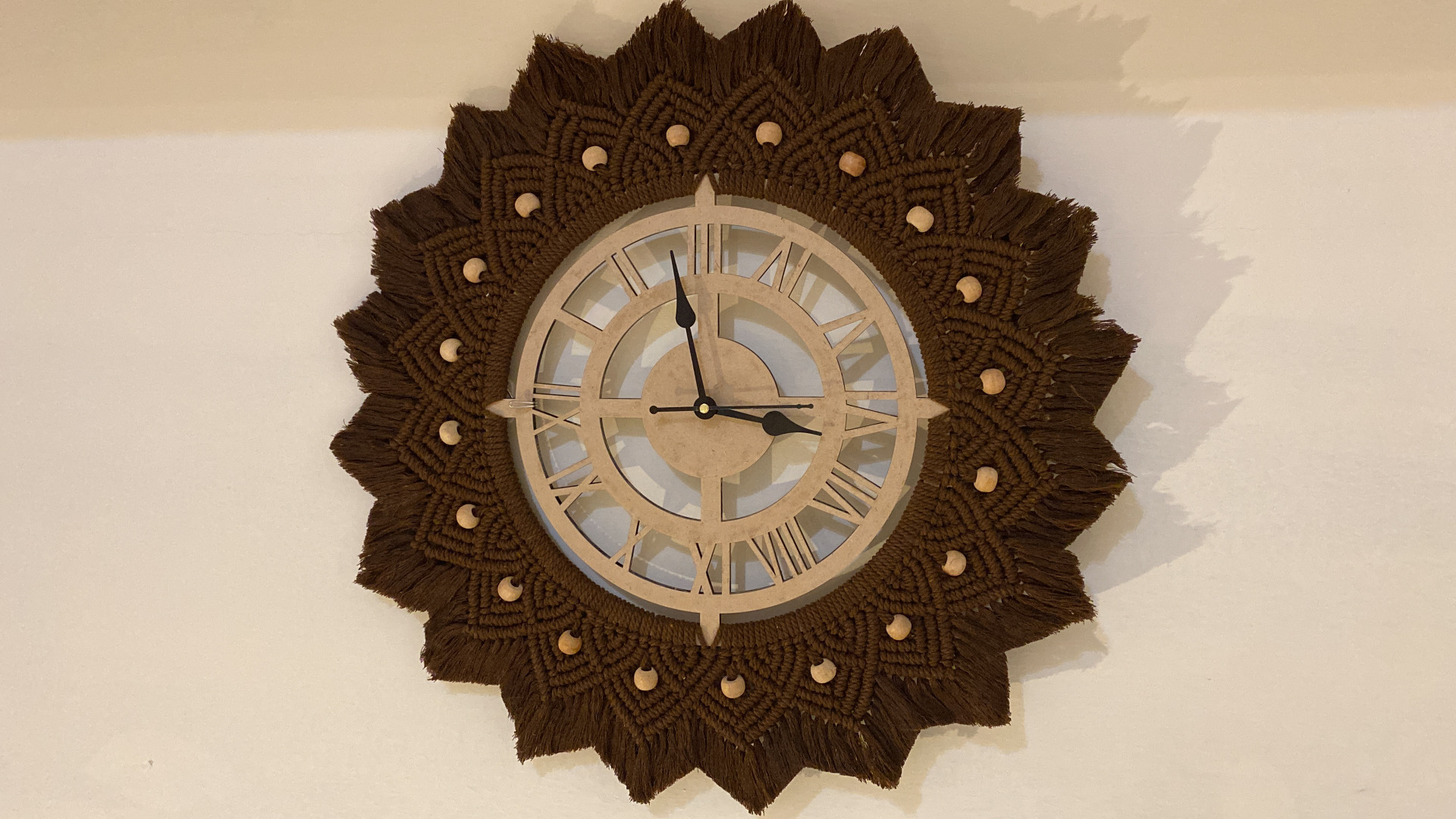 Macrame clock