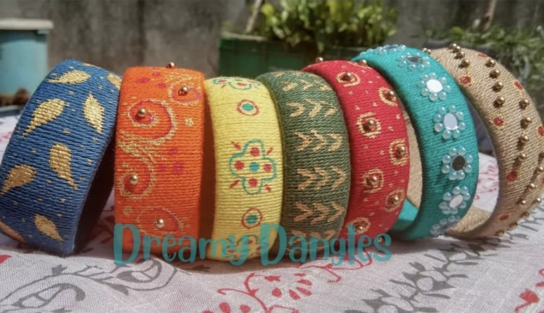 Handmade cotton bangles