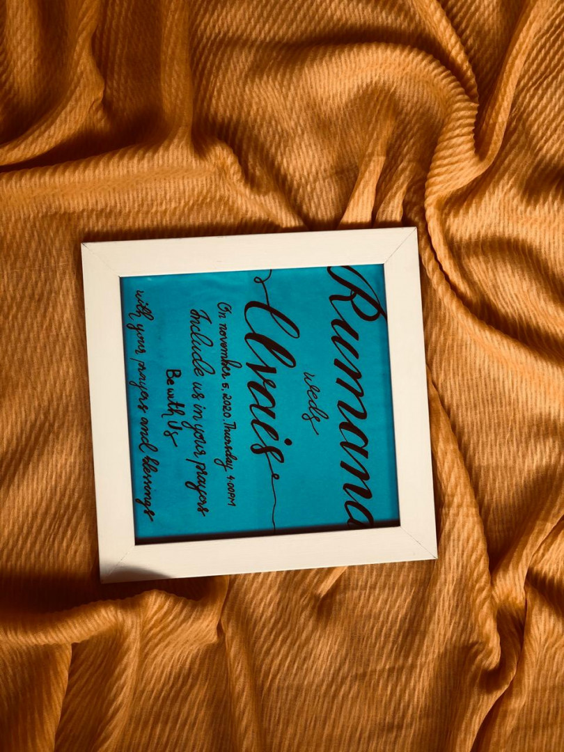 Wedding invitation frame