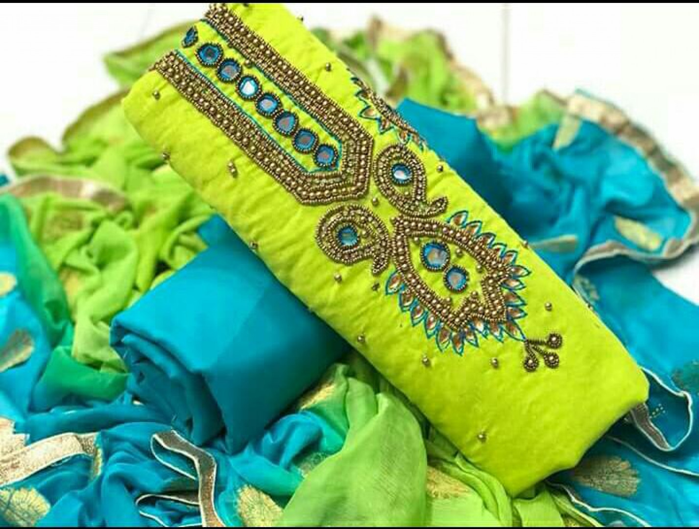 Handmade embroidery salwar suit for women